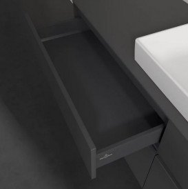 Тумба под раковину Villeroy & Boch Collaro 160х50 см МДФ глянцевый серый C03000FP