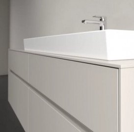 Тумба під раковину Villeroy & Boch Collaro 160х50 см ДСП м'який сірий C03000VK