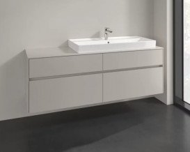 Тумба під раковину Villeroy & Boch Collaro 160х50 см ДСП м'який сірий C03000VK