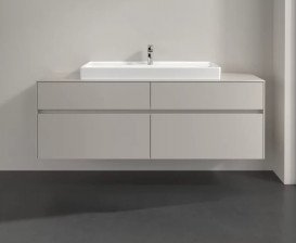 Тумба под раковину Villeroy & Boch Collaro 160х50 см ДСП мягкий серый C03100VK