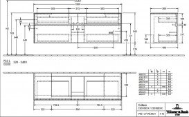 Тумба під раковину Villeroy & Boch Collaro 160х50 см ДСП кам'яний дуб C03100RK