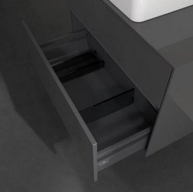 Тумба під раковину Villeroy & Boch Collaro 80х50 см МДФ глянсовий сірий C03700FP