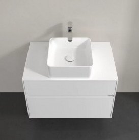 Тумба під раковину Villeroy&Boch Collaro 80х50 см ДСП матовий білий C03700MS