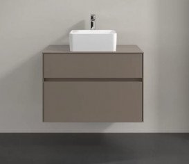 Тумба под раковину Villeroy & Boch Collaro 80х50 см ДСП трюфель серый C03700VG