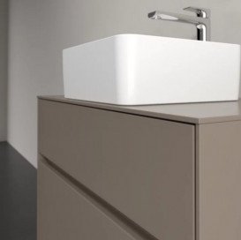 Тумба під раковину Villeroy & Boch Collaro 80х50 см ДСП сірий трюфель C03700VG