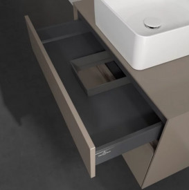 Тумба під раковину Villeroy & Boch Collaro 80х50 см ДСП сірий трюфель C03700VG