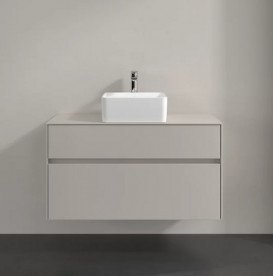 Тумба під раковину Villeroy&Boch Collaro 100х50 см ДСП м'який сірий C03800VK