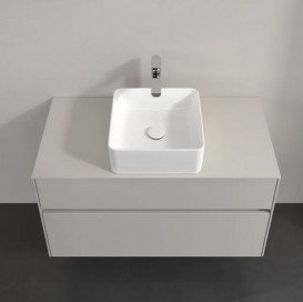 Тумба під раковину Villeroy&Boch Collaro 100х50 см ДСП м'який сірий C03800VK