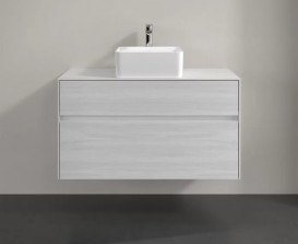 Тумба под раковину Villeroy & Boch Collaro 100х50 см ДСП белое дерево C03800E8