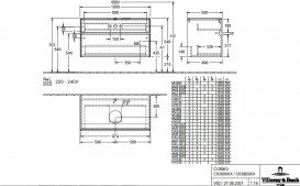 Тумба під раковину Villeroy & Boch Collaro 100х50 см ДСП кам'яний дуб C03800RK