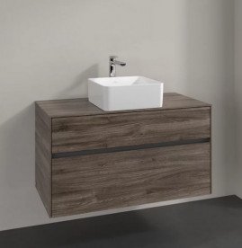 Тумба під раковину Villeroy & Boch Collaro 100х50 см ДСП кам'яний дуб C03800RK