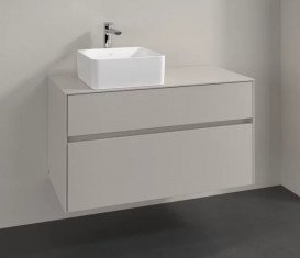Тумба под раковину Villeroy & Boch Collaro 100х50 см ДСП мягкий серый C03900VK