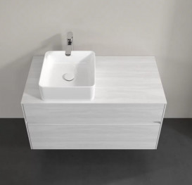 Тумба під раковину Villeroy&Boch Collaro 100х50 см ДСП біле дерево C03900E8