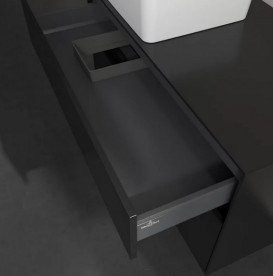Тумба под раковину Villeroy & Boch Collaro 100х50 см МДФ черный матовый лак C03900PD