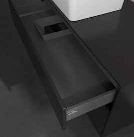 Тумба под раковину Villeroy & Boch Collaro 100х50 см МДФ черный матовый лак C03900PD