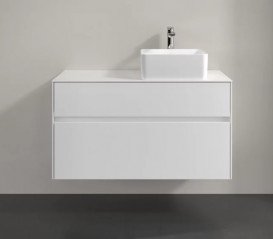 Тумба під раковину Villeroy&Boch Collaro 100х50 см МДФ глянсовий білий C04000DH