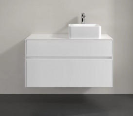 Тумба под раковину Villeroy & Boch Collaro 100х50 см МДФ глянцевый белый C04000DH