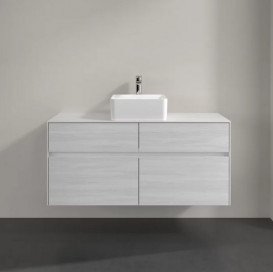 Тумба під раковину Villeroy&Boch Collaro 120х50 см ДСП біле дерево C04100E8