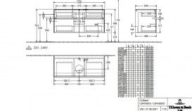 Тумба під раковину Villeroy&Boch Collaro 120х50 см ДСП біле дерево C04100E8