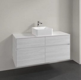 Тумба під раковину Villeroy&Boch Collaro 120х50 см ДСП біле дерево C04100E8