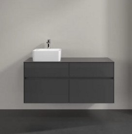 Тумба под раковину Villeroy & Boch Collaro 120х50 см МДФ глянцевый серый C04200FP