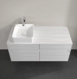 Тумба під раковину Villeroy&Boch Collaro 120х50 см ДСП біле дерево C04200E8