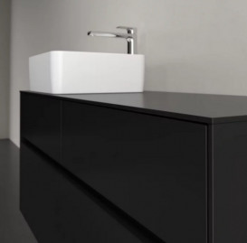 Тумба під раковину Villeroy&Boch Collaro 120х50 см МДФ чорний матовий лак C04200PD