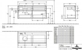 Тумба під раковину Villeroy&Boch Collaro 120х50 см МДФ чорний матовий лак C04200PD