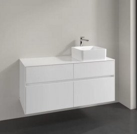 Тумба під раковину Villeroy&Boch Collaro 120х50 см МДФ глянсовий білий C04300DH