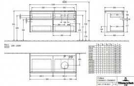 Тумба під раковину Villeroy&Boch Collaro 120х50 см МДФ глянсовий сірий C04300FP