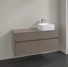 Тумба під раковину Villeroy & Boch Collaro 120х50 см ДСП сірий трюфель C04300VG