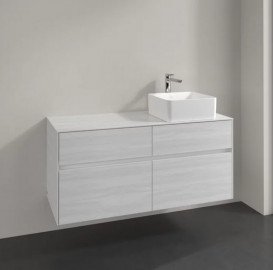 Тумба під раковину Villeroy&Boch Collaro 120х50 см ДСП біле дерево C04300E8