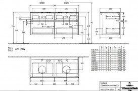 Тумба под раковину Villeroy & Boch Collaro 120х50 см МДФ глянцевый белый C04400DH