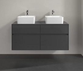 Тумба под раковину Villeroy & Boch Collaro 120х50 см МДФ глянцевый серый C04400FP