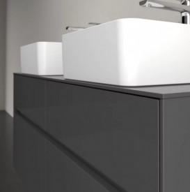 Тумба под раковину Villeroy & Boch Collaro 120х50 см МДФ глянцевый серый C04400FP