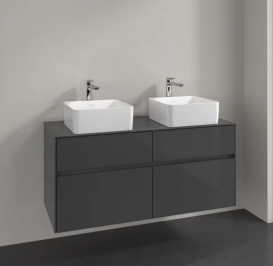 Тумба под раковину Villeroy & Boch Collaro 120х50 см МДФ глянцевый серый C04400FP