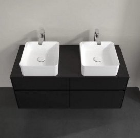 Тумба под раковину Villeroy & Boch Collaro 120х50 см МДФ черный матовый лак C04400PD