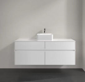 Тумба под раковину Villeroy & Boch Collaro 140х50 см МДФ глянцевый белый C04500DH
