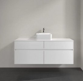 Тумба під раковину Villeroy&Boch Collaro 140х50 см ДСП матовий білий C04500MS