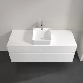 Тумба під раковину Villeroy&Boch Collaro 140х50 см ДСП матовий білий C04500MS