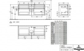 Тумба під раковину Villeroy&Boch Collaro 140х50 см ДСП матовий білий C04500MS