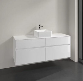 Тумба під раковину Villeroy&Boch Collaro 140х50 см ДСП матовий білий C04500MS