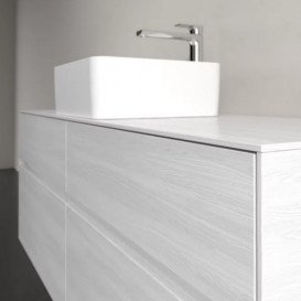 Тумба під раковину Villeroy&Boch Collaro 140х50 см ДСП біле дерево C04500E8