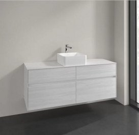 Тумба під раковину Villeroy&Boch Collaro 140х50 см ДСП біле дерево C04500E8