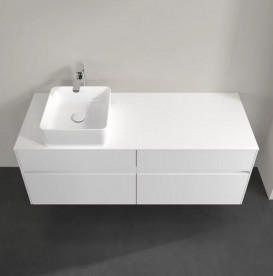 Тумба під раковину Villeroy&Boch Collaro 140х50 см МДФ глянсовий білий C04600DH