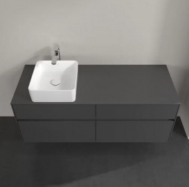 Тумба под раковину Villeroy & Boch Collaro 140х50 см МДФ глянцевый серый C04600FP