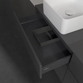 Тумба под раковину Villeroy & Boch Collaro 140х50 см МДФ глянцевый серый C04600FP