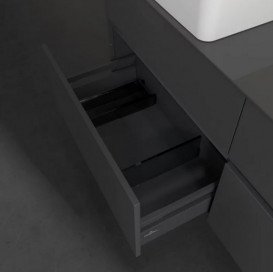 Тумба под раковину Villeroy & Boch Collaro 140х50 см МДФ глянцевый серый C04600FP