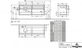 Тумба под раковину Villeroy & Boch Collaro 140х50 см МДФ глянцевый серый C04600FP