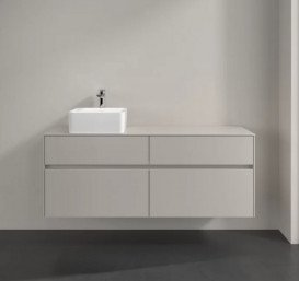 Тумба під раковину Villeroy&Boch Collaro 140х50 см ДСП м'який сірий C04600VK